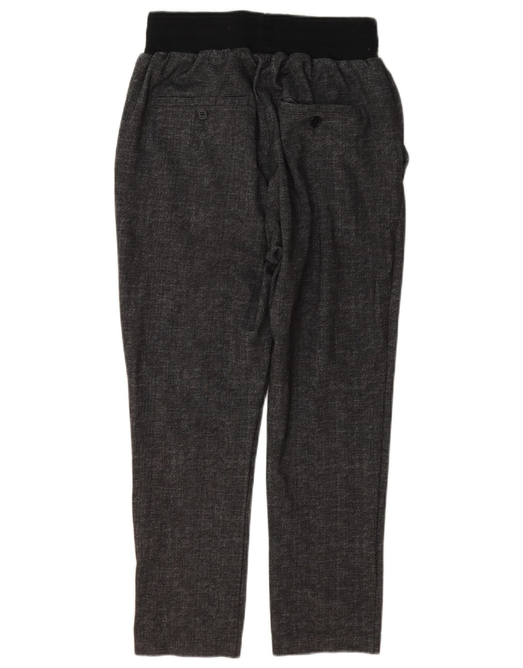 Zara Calça masculina cortada média W31 L24 cinza poliéster