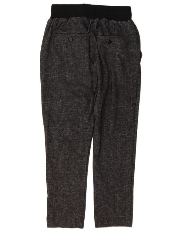 Zara Calça masculina cortada média W31 L24 cinza poliéster