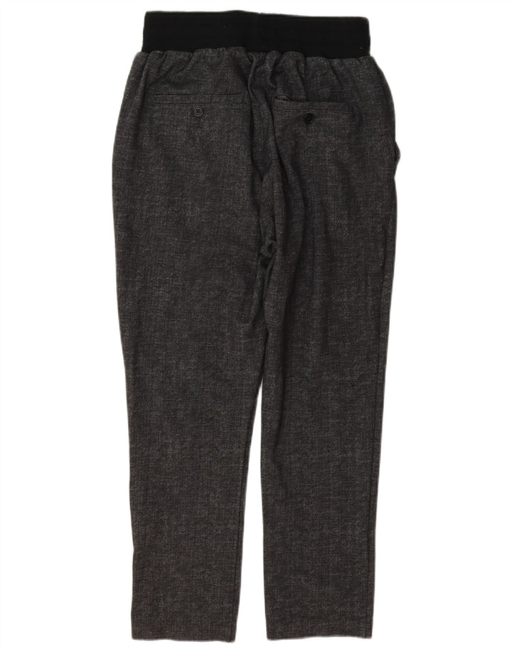 Zara Calça masculina cortada média W31 L24 cinza poliéster