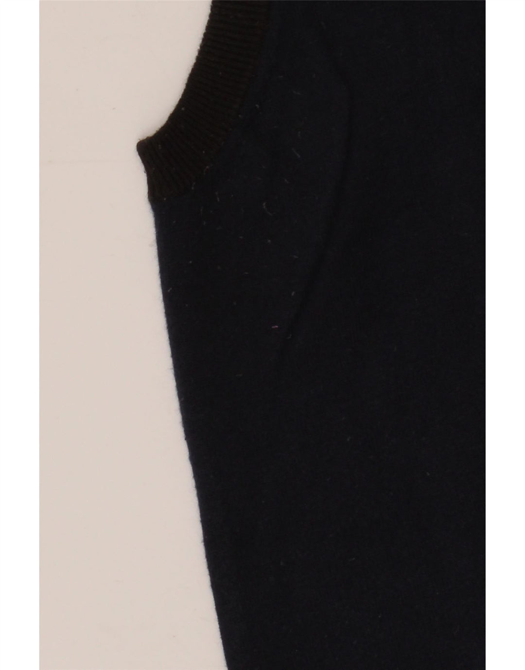 Suéter cardigã masculino sem mangas Gas médio algodão azul marinho