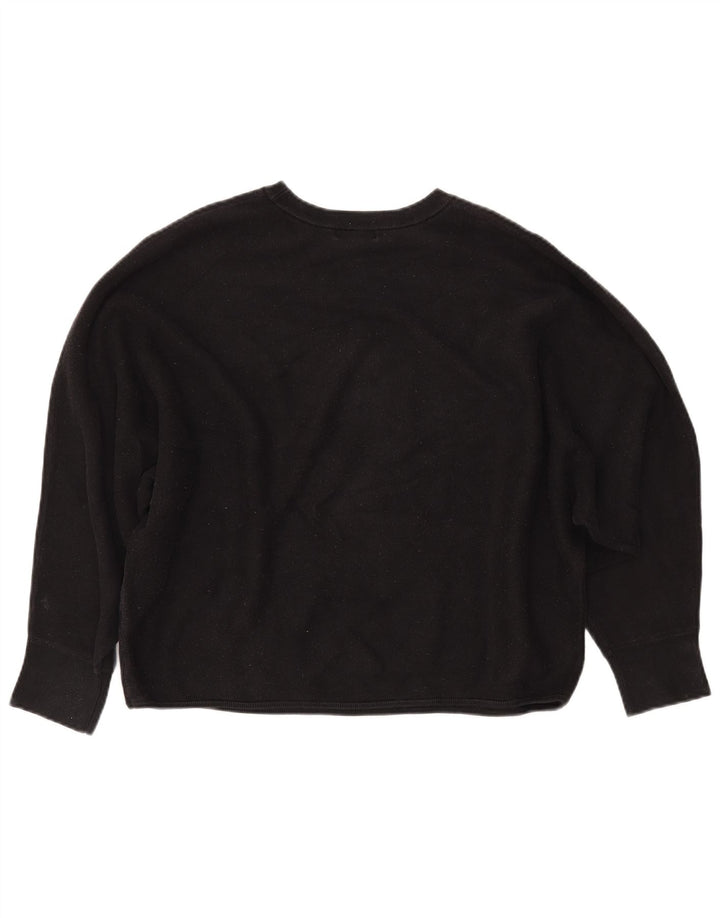 CALVIN KLEIN JEANS Suéter feminino cropped UK 14 médio preto