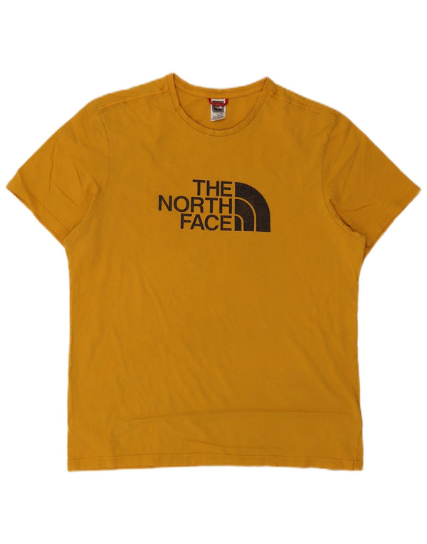 Camiseta gráfica masculina The North Face grande algodão amarelo