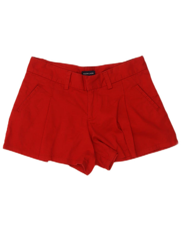 Ralph Lauren Meninas Chino Shorts 15-16 Anos W29 Algodão Vermelho