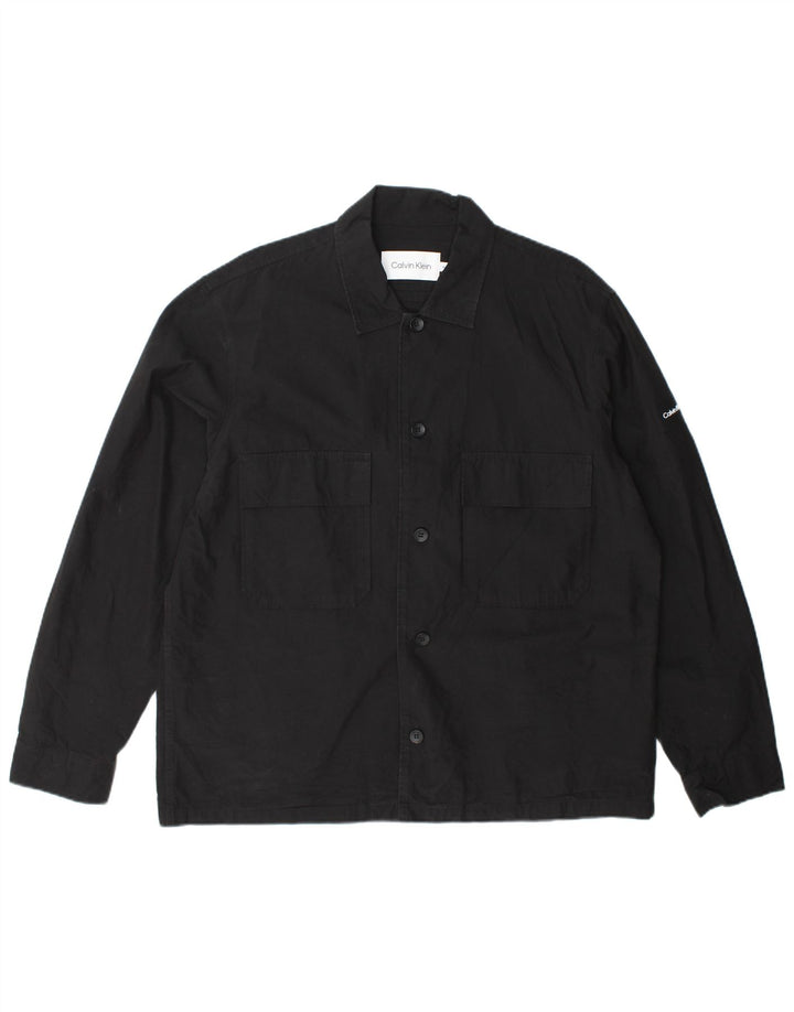 Camisa masculina Calvin Klein XL algodão preto