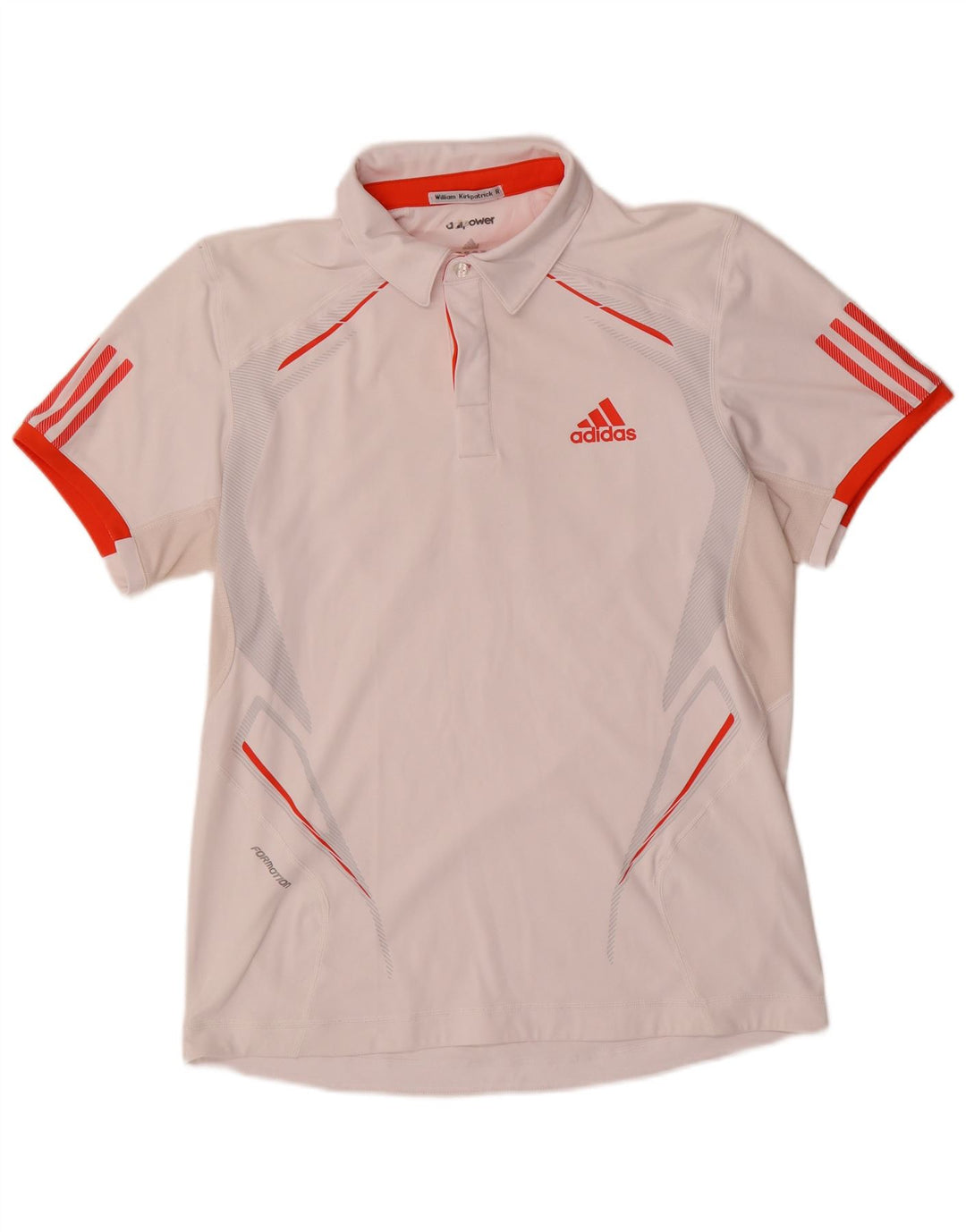 Adidas Mens Climacool Polo Shirt Médio Branco Colorblock Poliéster