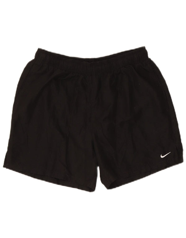 Shorts esportivos masculinos Nike médio preto poliéster