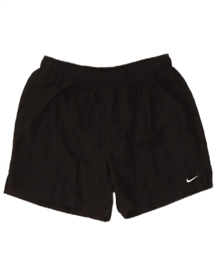 Shorts esportivos masculinos Nike médio preto poliéster