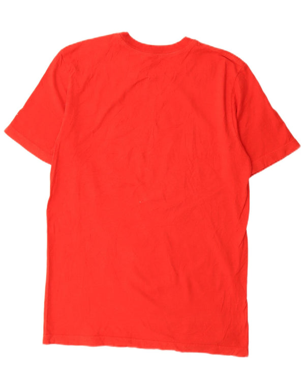 Camiseta masculina Nike Standard Fit gráfica top pequeno algodão vermelho