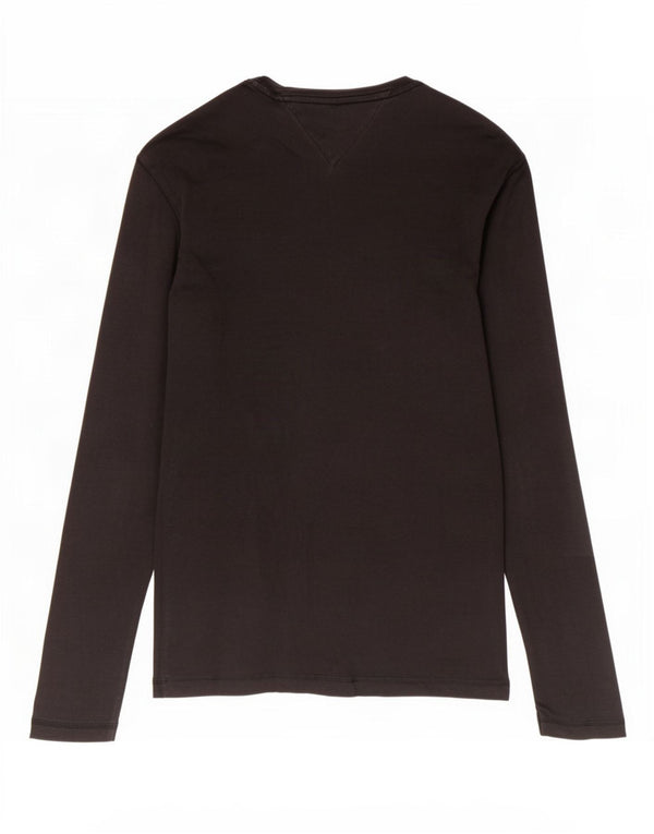 Tommy Hilfiger Top Mulher Manga Longa UK 14 Grande Preto