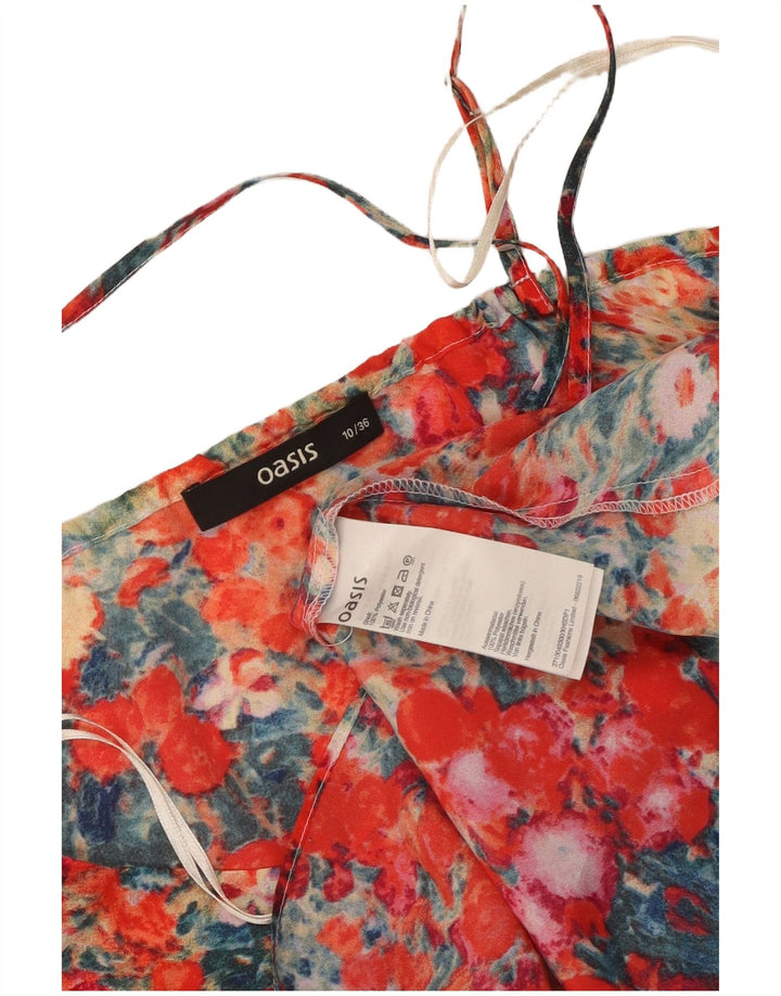 Oasis Womens Cami Top UK 10 Pequeno Poliéster Floral Multicolorido