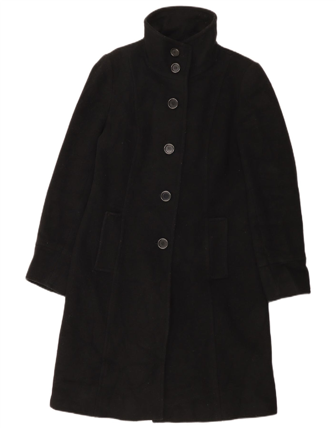 Sobretudo feminino Zara UK 12 lã preta média