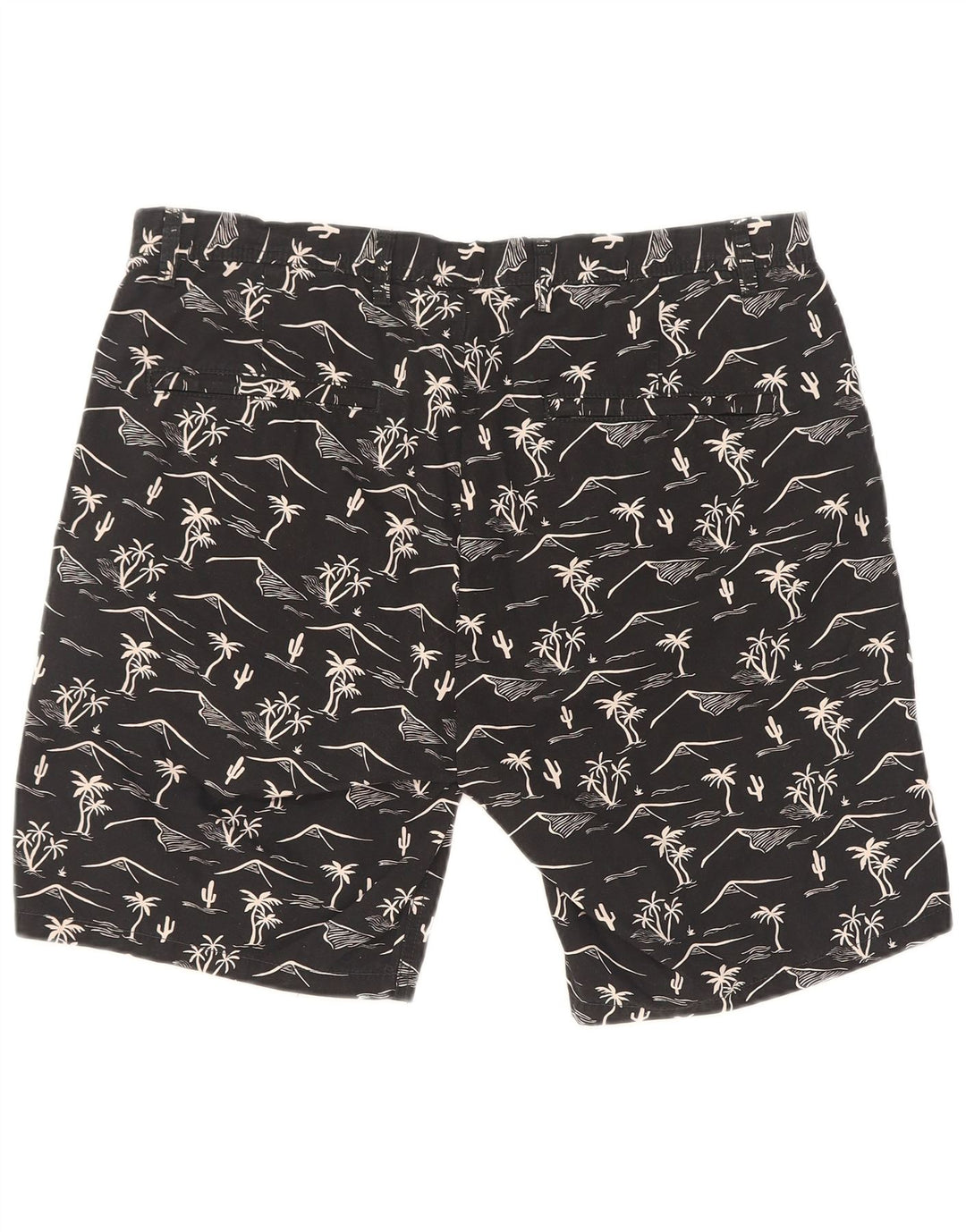 Scotch & Soda Masculino Abstrato Padrão Chino Shorts W32 Médio Preto Havaiano