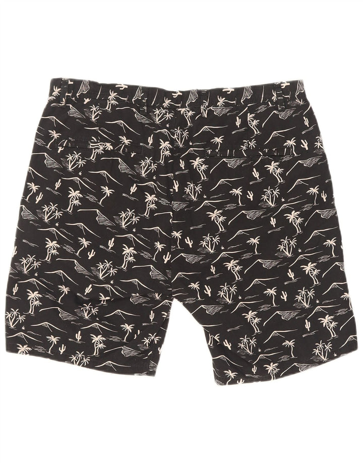 Scotch & Soda Masculino Abstrato Padrão Chino Shorts W32 Médio Preto Havaiano