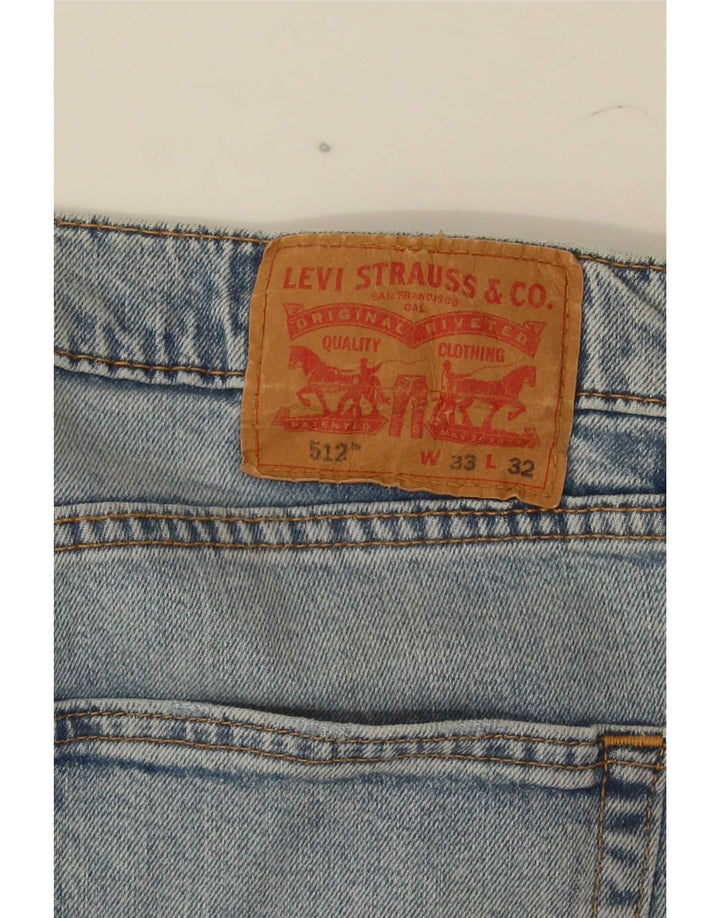 Calça jeans masculina Levi's 512 Distressed Slim Tapered W33 L27 Azul
