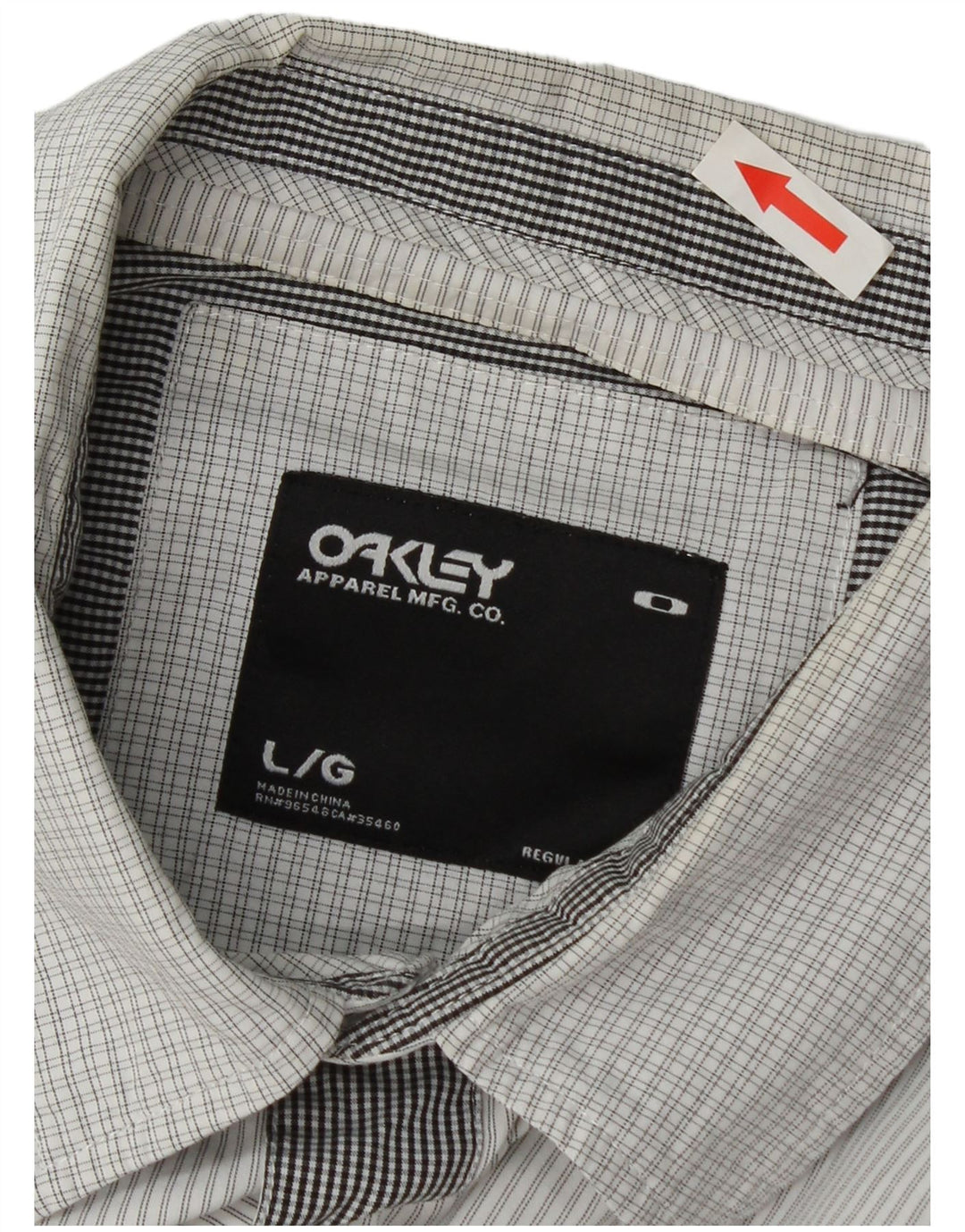 Camisa masculina Oakley grande patchwork branco