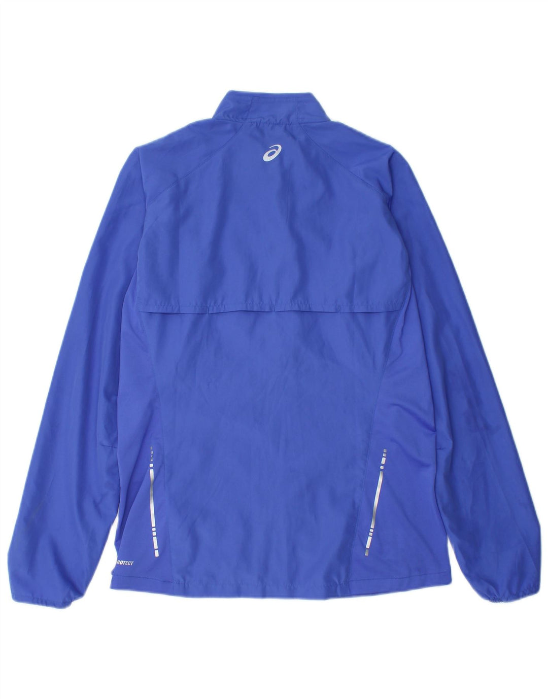 ASICS Womens Tracksuit Top Jacket UK 12 Médio Azul Poliéster