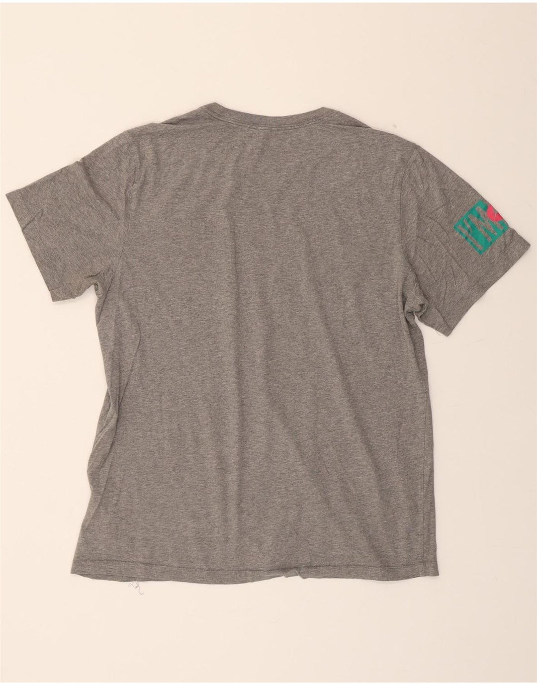 JORDAN Mens Standard Fit Graphic T-Shirt Top Large Grey Cotton Vintage Jordan and Second-Hand Jordan from Messina Hembry 