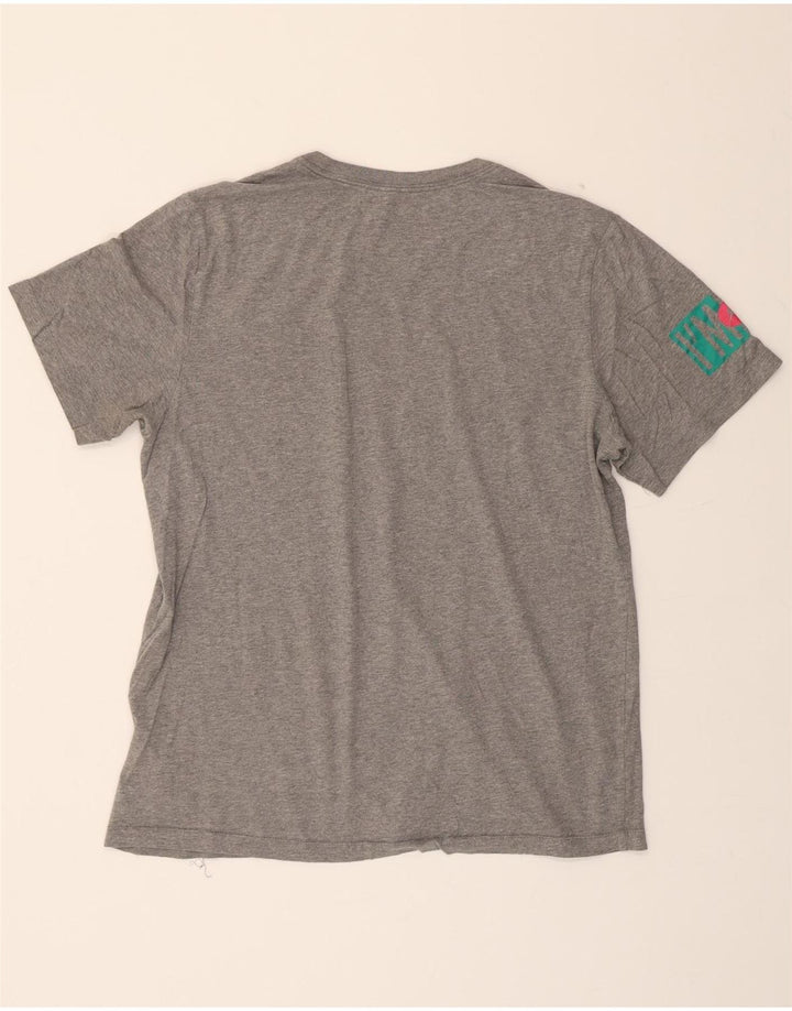 JORDAN Mens Standard Fit Graphic T-Shirt Top Large Grey Cotton Vintage Jordan and Second-Hand Jordan from Messina Hembry 