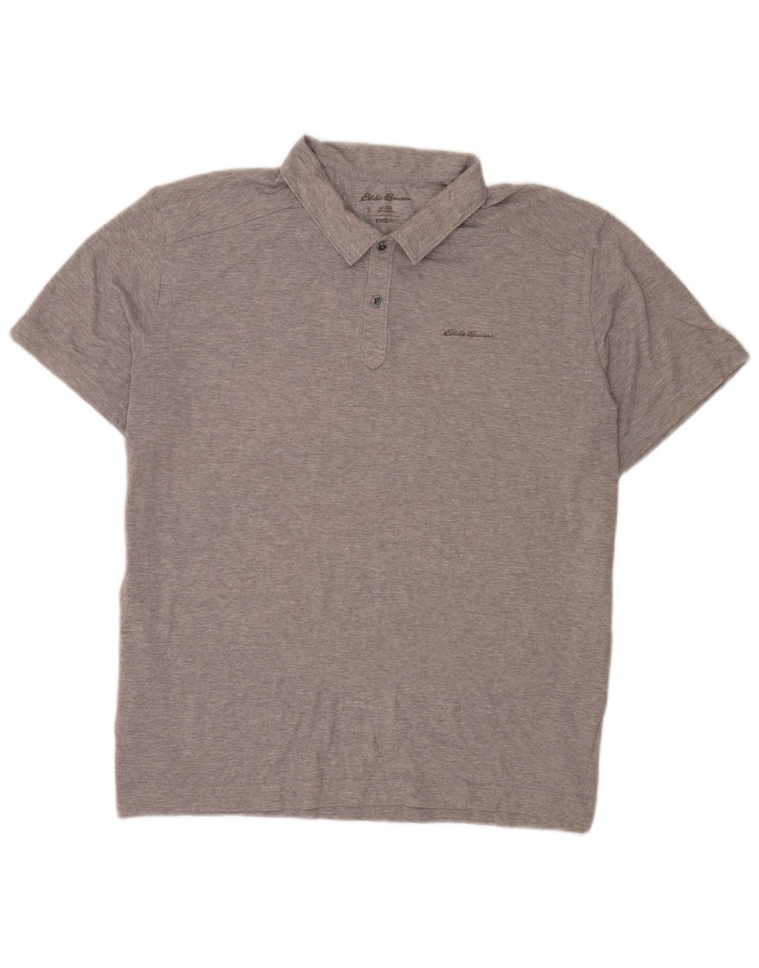Camisa polo masculina de manga curta regular Fit Eddie Bauer 2XL poliéster cinza