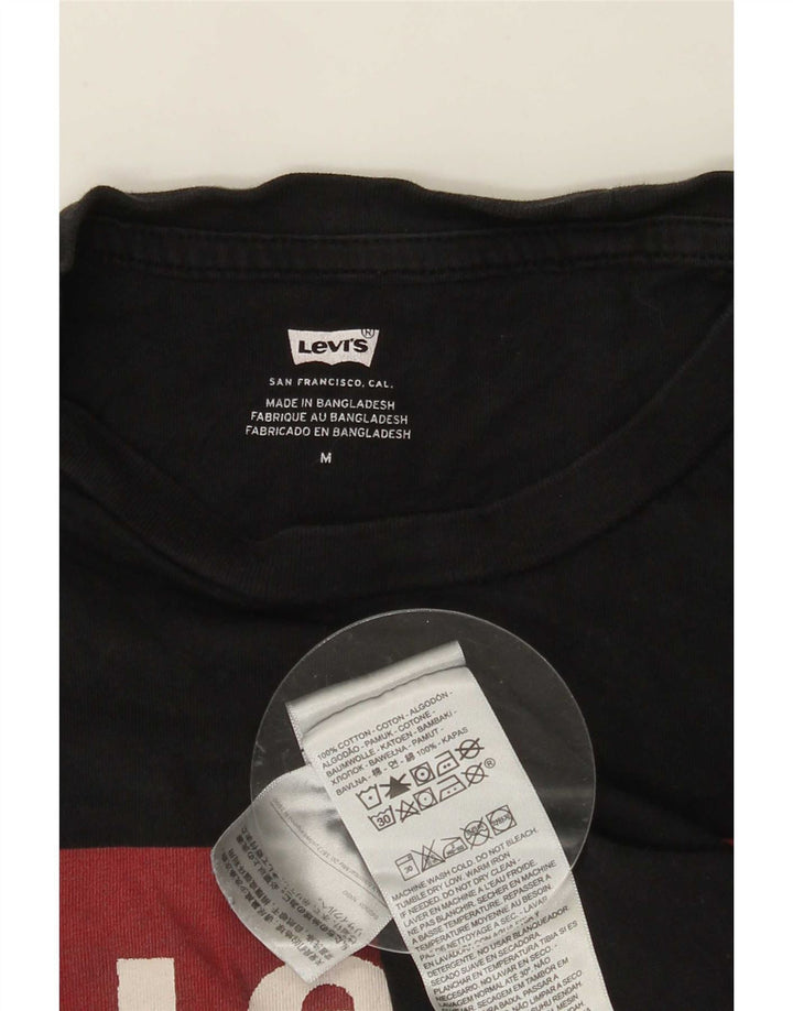 Camiseta gráfica masculina Levi's Top médio algodão preto