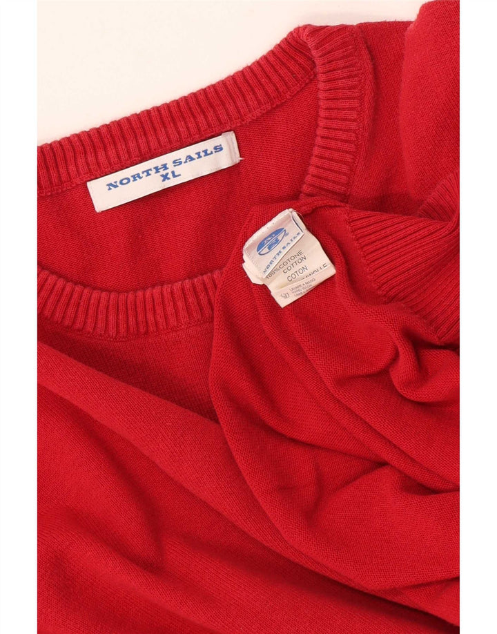 Suéter masculino North Sails com gola redonda XL algodão vermelho