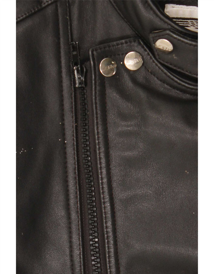 Belo Tours Jaqueta masculina de couro Racer EU 50 grande preta