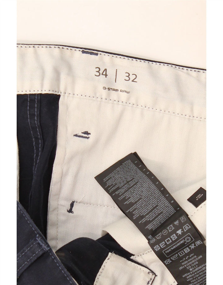 Calça Chino Masculina Slim G-STAR W34 L32 Algodão Azul Marinho