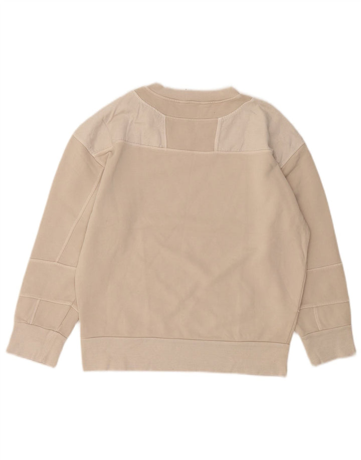 REISS moletom feminino jumper UK 14 algodão bege médio