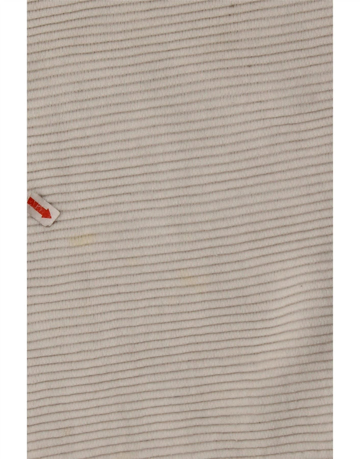 Suéter feminino com gola canoa FRENCH CONNECTION Reino Unido 10 pequeno branco