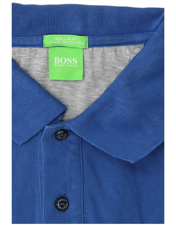 Camisa polo masculina de ajuste regular HUGO BOSS 2XL azul