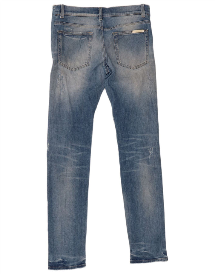 DOLCE & GABBANA Jeans Slim Feminino Distressed IT 44 Médio W30 L32 Azul
