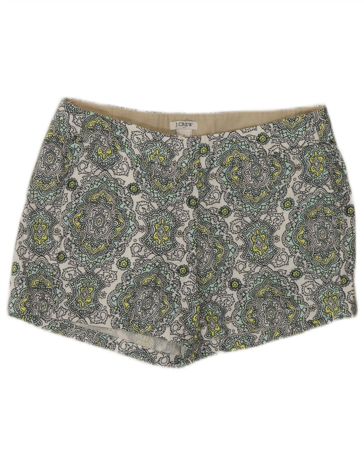 J. CREW Shorts Chino Feminino US 2 XS W28 Algodão Paisley Multicolorido