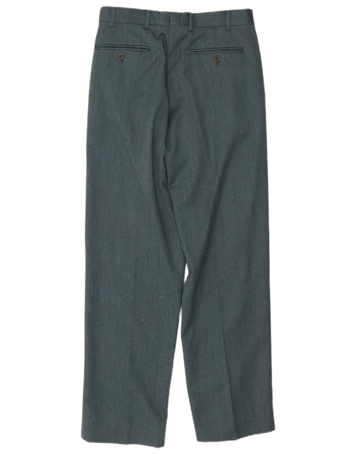 Calça masculina Byblos Pegged Suit IT 48 Médio W31 L31 Lã Verde