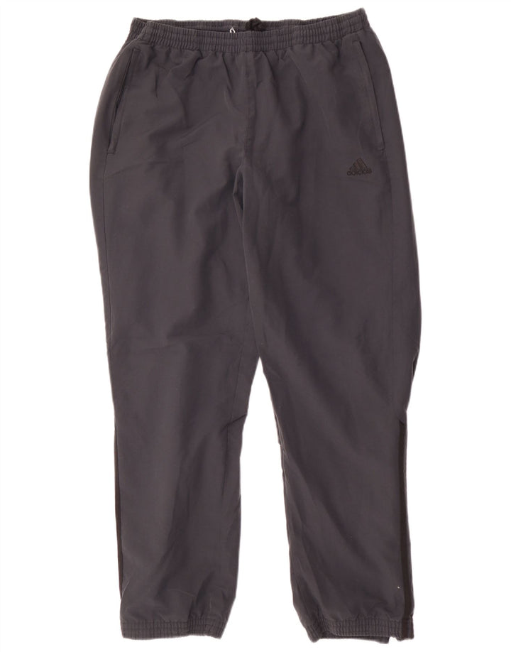 Calça de treino masculina Adidas Joggers grande poliéster azul marinho