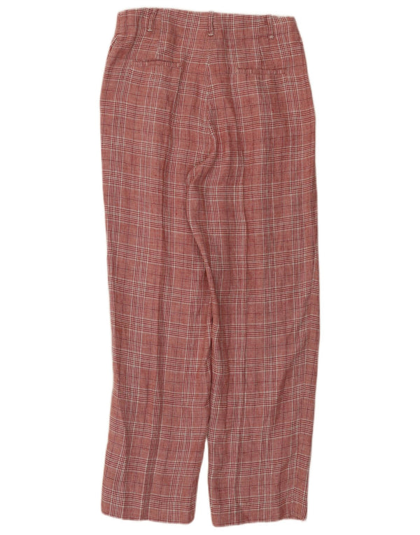 Calça Chino feminina de cintura alta Massimo Dutti UE 36 XS W26 L28 vermelha