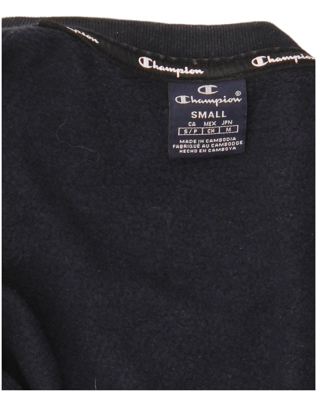 Jumper de moletom gráfico masculino Champion pequeno azul marinho