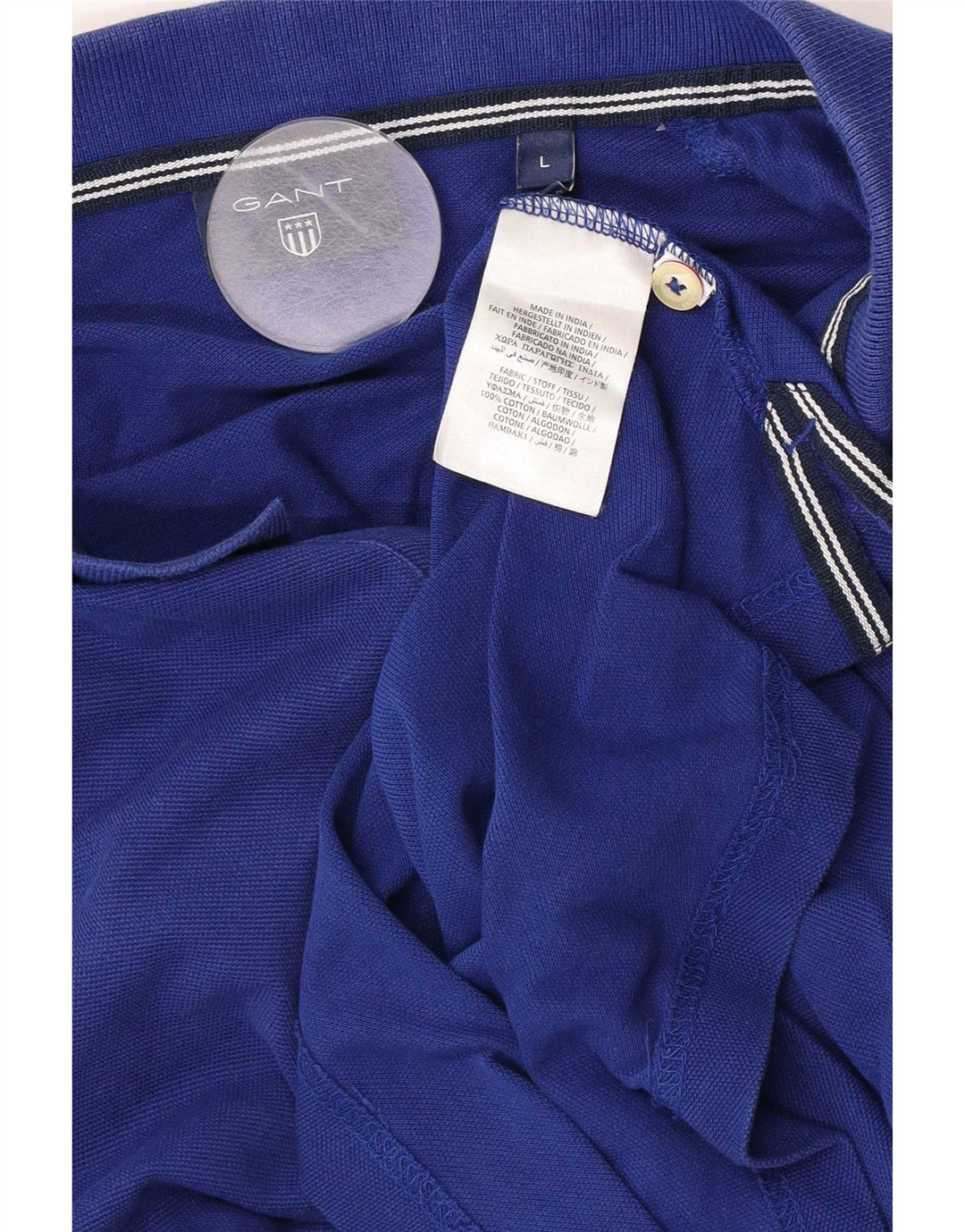 Camisa polo masculina Gant grande algodão azul