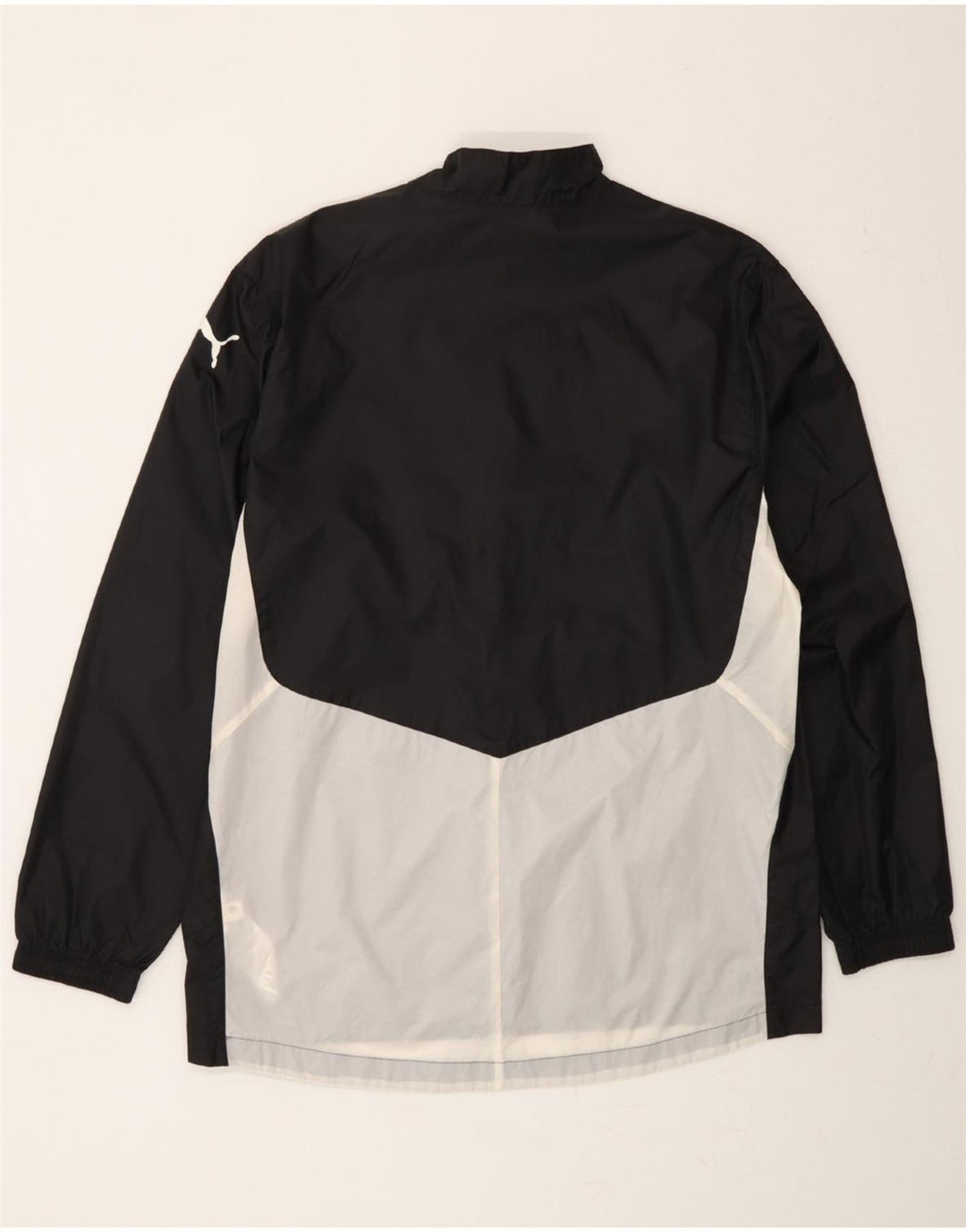 PUMA Boys Tall Pullover Tracksuit Top 15-16 Years Black Colourblock Nylon Vintage Puma and Second-Hand Puma from Messina Hembry 
