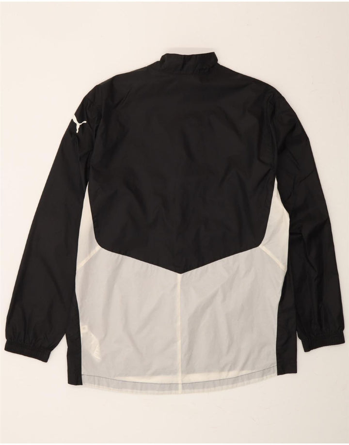PUMA Boys Tall Pullover Tracksuit Top 15-16 Years Black Colourblock Nylon Vintage Puma and Second-Hand Puma from Messina Hembry 