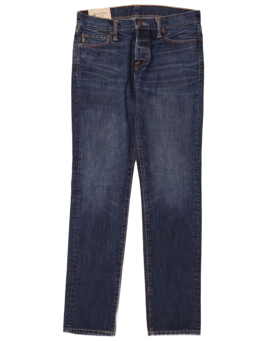 ABERCROMBIE & FITCH Jeans Slim Masculino W30 L32 Algodão Azul