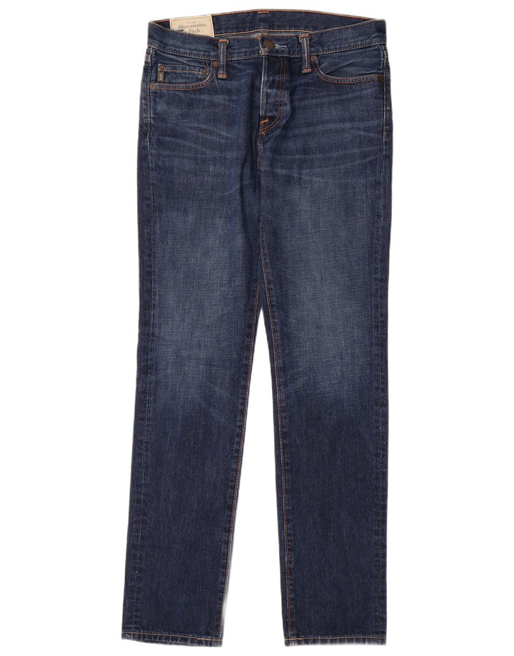 ABERCROMBIE & FITCH Jeans Slim Masculino W30 L32 Algodão Azul