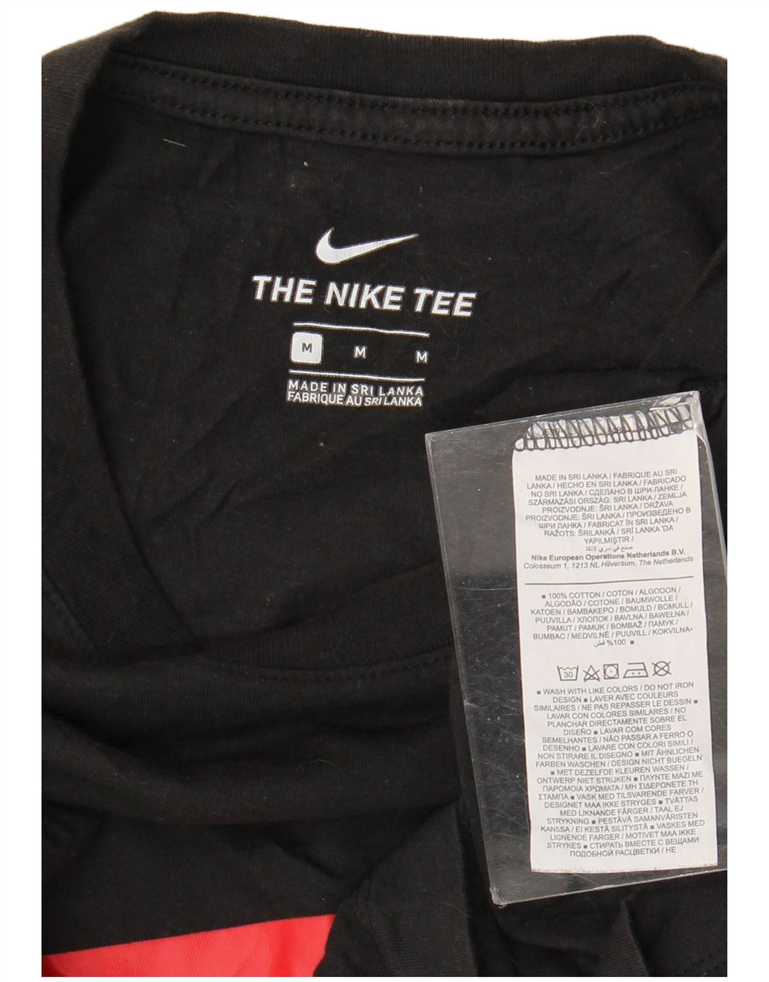 Camiseta Nike masculina gráfica Top médio algodão preto