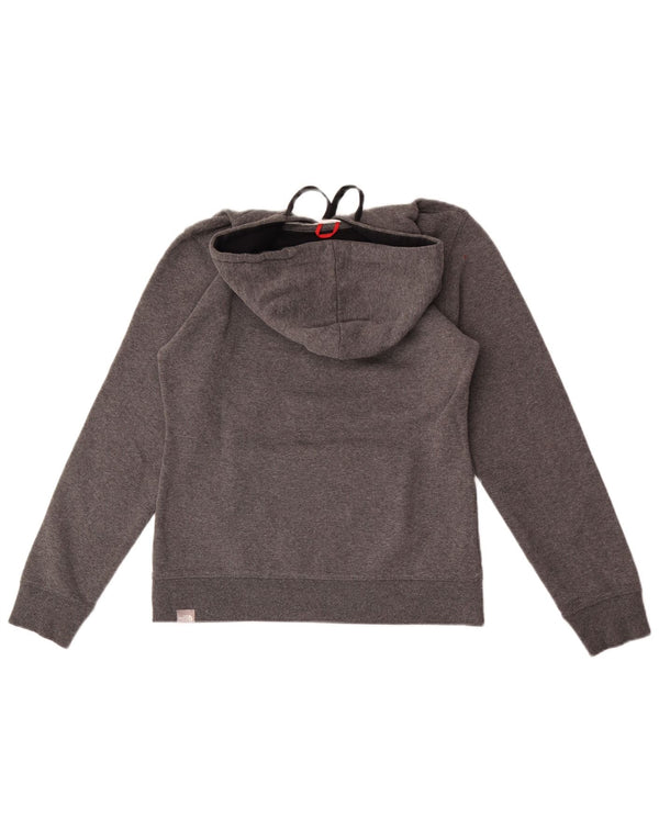 Jumper com capuz gráfico feminino The North Face UK 14 cinza médio manchado
