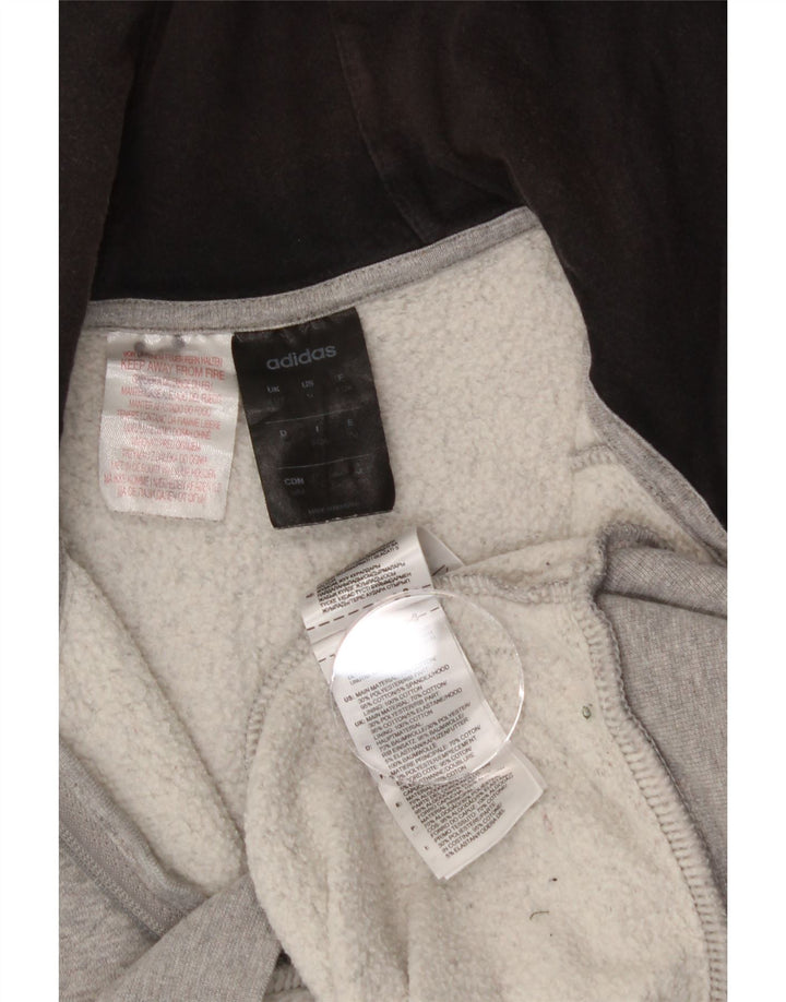 ADIDAS Boys Zip Hoodie Sweater 11-12 Years Grey Cotton Vintage Adidas and Second-Hand Adidas from Messina Hembry 