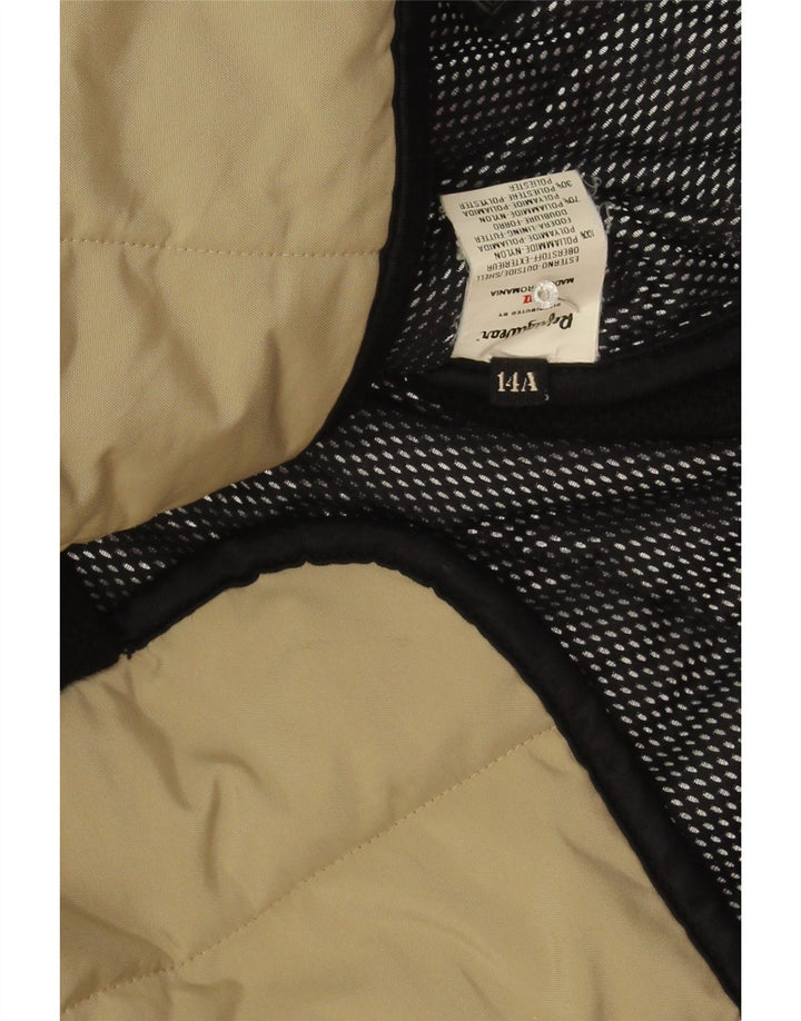 REFRIGIWEAR Boys Hooded Padded Jacket 13-14 Years Beige Nylon Vintage Refrigiwear and Second-Hand Refrigiwear from Messina Hembry 
