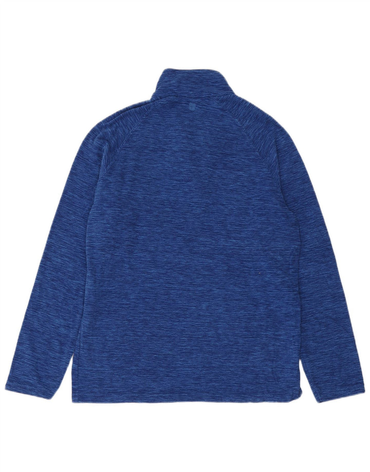 Suéter de lã masculino Mountain Warehouse com zíper e gola média azul marinho salpicado