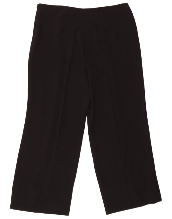 Calça feminina Luisa Spagnoli cintura alta cortada IT 48 XL W36 L25 preta