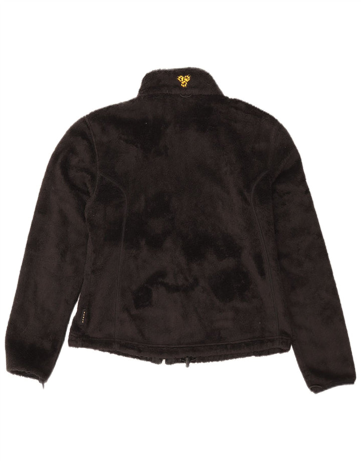 Jaqueta de lã feminina Jack Wolfskin Reino Unido 10 poliéster preto pequeno