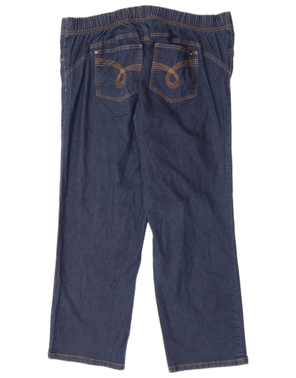 Calça Jeans Marks & Spencer Autograph Straight Feminina UK 22 3XL W44 L29 Azul Marinho