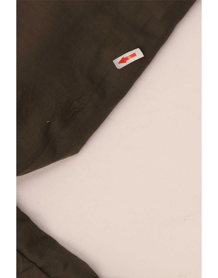 Jaqueta corta-vento feminina com capuz grande The North Face UK 10 pequena cáqui